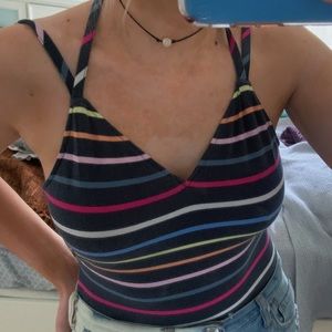Pacsun Striped Bodysuit